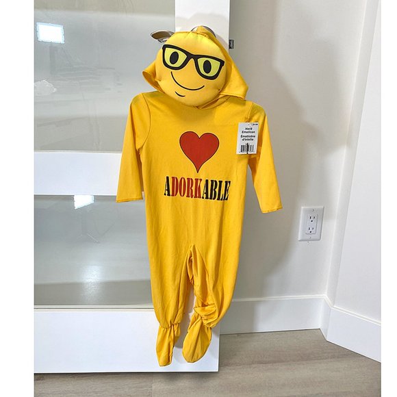 Baby Nerd Emoticon "Adorkable" Hooded Onesie - Picture 1 of 3